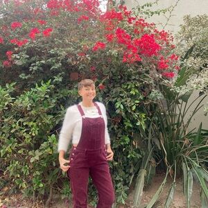 Very Cute Maroon Corduroy Boyfriend fit Overalls
